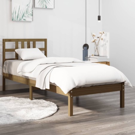 vidaXL Giroletto ambra in Legno Massello 100x200 cm