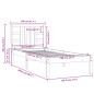 vidaXL Giroletto ambra in Legno Massello 100x200 cm