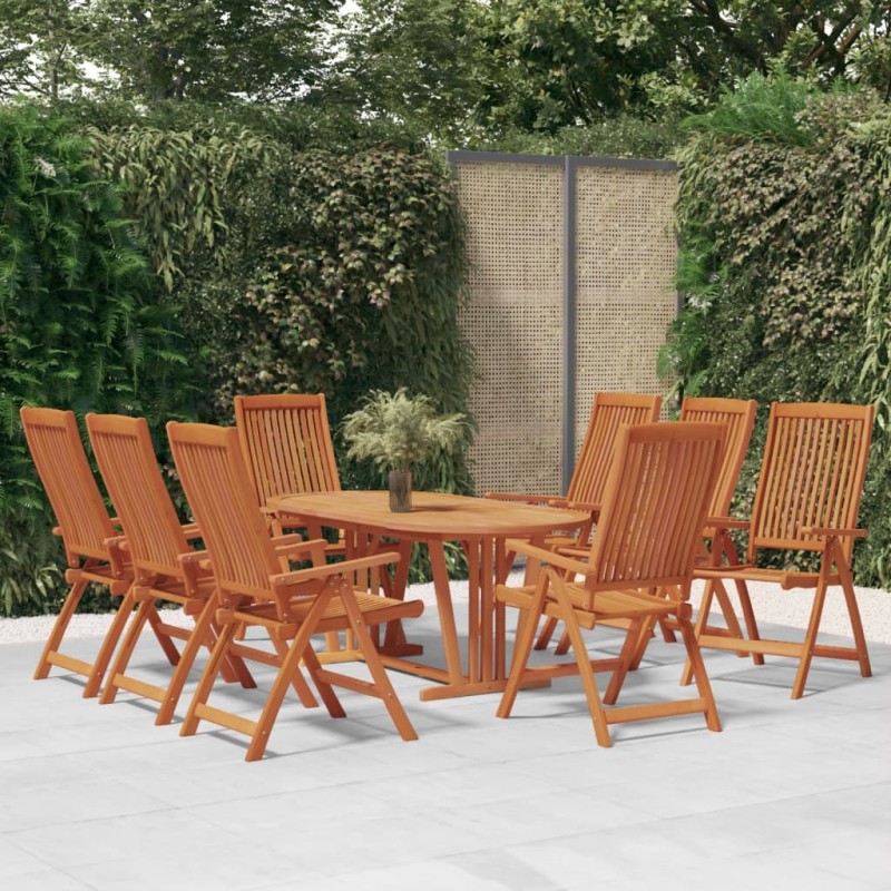 Sedie da Giardino Pieghevoli 8pz in Legno Massello di Eucalipto Sedie da Giardino Pieghevoli 8pz in Legno Massello di Eucalipto