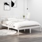 Giroletto Bianco in Legno Massello 150x200 cm 5FT King Size Giroletto Bianco in Legno Massello 150x200 cm 5FT King Size