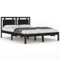 vidaXL Giroletto Nero in Legno Massello 200x200 cm