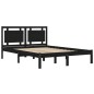 vidaXL Giroletto Nero in Legno Massello 200x200 cm