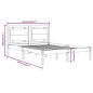 vidaXL Giroletto Bianco in Legno Massello 160x200 cm vidaXL Giroletto Bianco in Legno Massello 160x200 cm