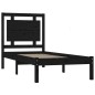 Giroletto Nero in Legno Massello 75x190 cm 2FT6 Small Single Giroletto Nero in Legno Massello 75x190 cm 2FT6 Small Single