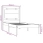 Giroletto Nero in Legno Massello 75x190 cm 2FT6 Small Single Giroletto Nero in Legno Massello 75x190 cm 2FT6 Small Single