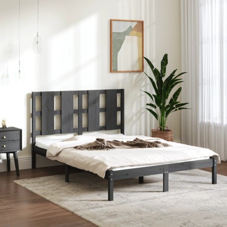 Giroletto Grigio in Legno Massello 120x190 cm 4FT Small Double