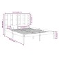 Giroletto Grigio in Legno Massello 120x190 cm 4FT Small Double