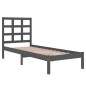 Giroletto Grigio in Legno Massello 90x190 cm 3FT Single Giroletto Grigio in Legno Massello 90x190 cm 3FT Single