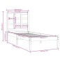 Giroletto Grigio in Legno Massello 90x190 cm 3FT Single Giroletto Grigio in Legno Massello 90x190 cm 3FT Single