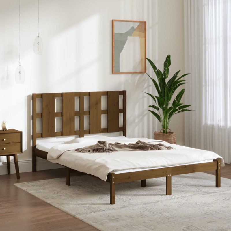 Giroletto Miele in Legno Massello 135x190 cm 4FT6 Double Giroletto Miele in Legno Massello 135x190 cm 4FT6 Double