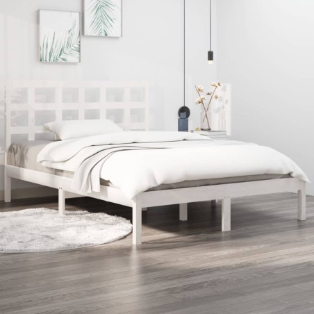 Giroletto Bianco in Legno Massello 150x200 cm 5FT King Size