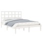 Giroletto Bianco in Legno Massello 150x200 cm 5FT King Size Giroletto Bianco in Legno Massello 150x200 cm 5FT King Size