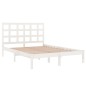 Giroletto Bianco in Legno Massello 150x200 cm 5FT King Size Giroletto Bianco in Legno Massello 150x200 cm 5FT King Size