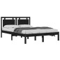 Giroletto Nero in Legno Massello 120x190 cm 4FT Small Double Giroletto Nero in Legno Massello 120x190 cm 4FT Small Double