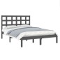 Giroletto Grigio in Legno Massello 150x200 cm 5FT King Size Giroletto Grigio in Legno Massello 150x200 cm 5FT King Size