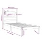 Giroletto Miele in Legno Massello 75x190 cm 2FT6 Small Single