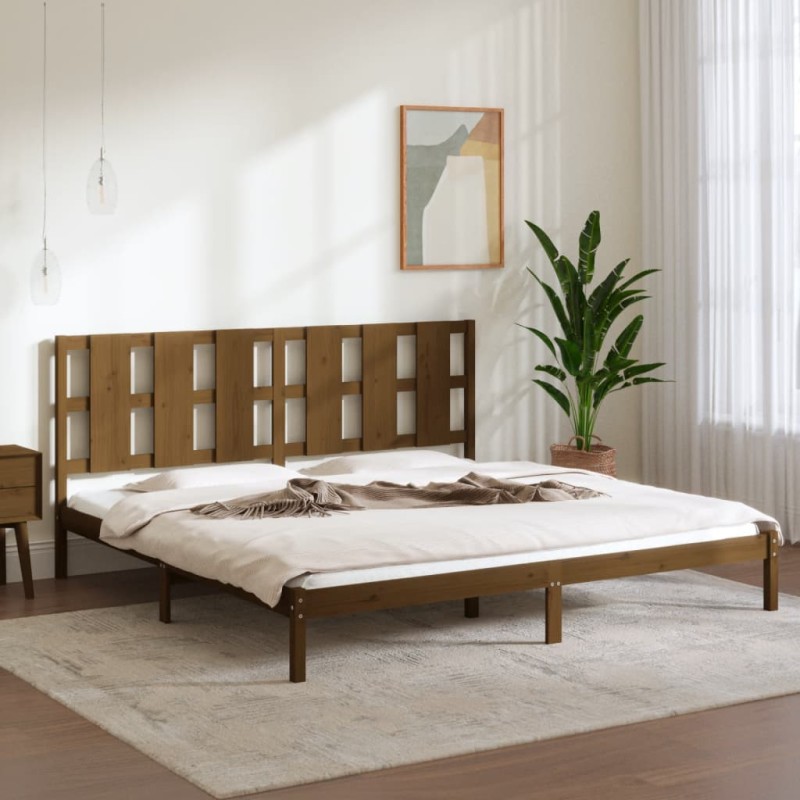 Giroletto Miele in Legno Massello 180x200 cm 6FT Super King Giroletto Miele in Legno Massello 180x200 cm 6FT Super King