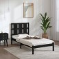 Giroletto Nero in Legno Massello 75x190 cm 2FT6 Small Single Giroletto Nero in Legno Massello 75x190 cm 2FT6 Small Single