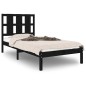 Giroletto Nero in Legno Massello 75x190 cm 2FT6 Small Single Giroletto Nero in Legno Massello 75x190 cm 2FT6 Small Single