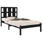Giroletto Nero in Legno Massello 75x190 cm 2FT6 Small Single Giroletto Nero in Legno Massello 75x190 cm 2FT6 Small Single
