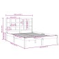Giroletto Grigio in Legno Massello 140x190 cm Giroletto Grigio in Legno Massello 140x190 cm