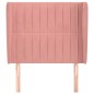 Testiera ad Orecchio Rosa 83x23x118/128 cm in Velluto Testiera ad Orecchio Rosa 83x23x118/128 cm in Velluto