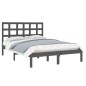 Giroletto Grigio in Legno Massello 120x190 cm 4FT Small Double Giroletto Grigio in Legno Massello 120x190 cm 4FT Small Double