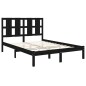 vidaXL Giroletto Nero in Legno Massello di Pino 140x190 cm vidaXL Giroletto Nero in Legno Massello di Pino 140x190 cm