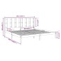 Giroletto Bianco in Legno Massello 180x200 cm 6FT Super King Giroletto Bianco in Legno Massello 180x200 cm 6FT Super King
