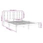 Giroletto Grigio in Legno Massello 150x200 cm 5FT King Size Giroletto Grigio in Legno Massello 150x200 cm 5FT King Size