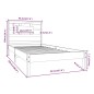 Giroletto Bianco in Legno Massello 90x200 cm Giroletto Bianco in Legno Massello 90x200 cm