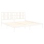 vidaXL Giroletto senza Materasso Bianco 200x200 cm Legno Massello Pino