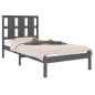Giroletto Grigio in Legno Massello 90x190 cm 3FT Single Giroletto Grigio in Legno Massello 90x190 cm 3FT Single