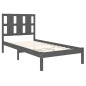 Giroletto Grigio in Legno Massello 90x190 cm 3FT Single Giroletto Grigio in Legno Massello 90x190 cm 3FT Single