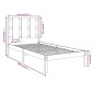 Giroletto Grigio in Legno Massello 90x190 cm 3FT Single Giroletto Grigio in Legno Massello 90x190 cm 3FT Single