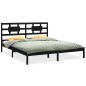 Giroletto Nero in Legno Massello 180x200 cm 6FT Super King Giroletto Nero in Legno Massello 180x200 cm 6FT Super King