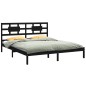 Giroletto Nero in Legno Massello 180x200 cm 6FT Super King Giroletto Nero in Legno Massello 180x200 cm 6FT Super King