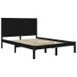 Giroletto Nero in Legno Massello Pino 150x200 cm 5FT King Size Giroletto Nero in Legno Massello Pino 150x200 cm 5FT King Size
