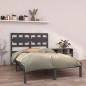 Giroletto Grigio in Legno Massello 120x190 cm 4FT Small Double Giroletto Grigio in Legno Massello 120x190 cm 4FT Small Double