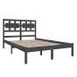 Giroletto Grigio in Legno Massello 120x190 cm 4FT Small Double Giroletto Grigio in Legno Massello 120x190 cm 4FT Small Double