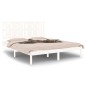 Giroletto Bianco in Legno Massello 150x200 cm 5FT King Size Giroletto Bianco in Legno Massello 150x200 cm 5FT King Size