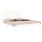 Giroletto Bianco in Legno Massello 150x200 cm 5FT King Size Giroletto Bianco in Legno Massello 150x200 cm 5FT King Size