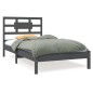 Giroletto Grigio in Legno Massello 90x190 cm 3FT Single