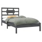 Giroletto Grigio in Legno Massello 90x190 cm 3FT Single