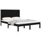 Giroletto Nero Legno Massello Pino 120x190 cm 4FT Small Double Giroletto Nero Legno Massello Pino 120x190 cm 4FT Small Double