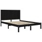 Giroletto Nero Legno Massello Pino 120x190 cm 4FT Small Double Giroletto Nero Legno Massello Pino 120x190 cm 4FT Small Double