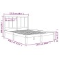 Giroletto Nero Legno Massello Pino 120x190 cm 4FT Small Double Giroletto Nero Legno Massello Pino 120x190 cm 4FT Small Double