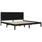 Giroletto Nero Legno Massello di Pino 180x200 cm 6FT Super King Giroletto Nero Legno Massello di Pino 180x200 cm 6FT Super King