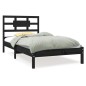 Giroletto Nero in Legno Massello 90x190 cm 3FT Single Giroletto Nero in Legno Massello 90x190 cm 3FT Single