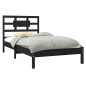 Giroletto Nero in Legno Massello 90x190 cm 3FT Single Giroletto Nero in Legno Massello 90x190 cm 3FT Single